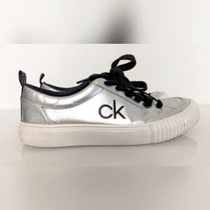 Calvin Klein Lariss Silver sneakers 8US